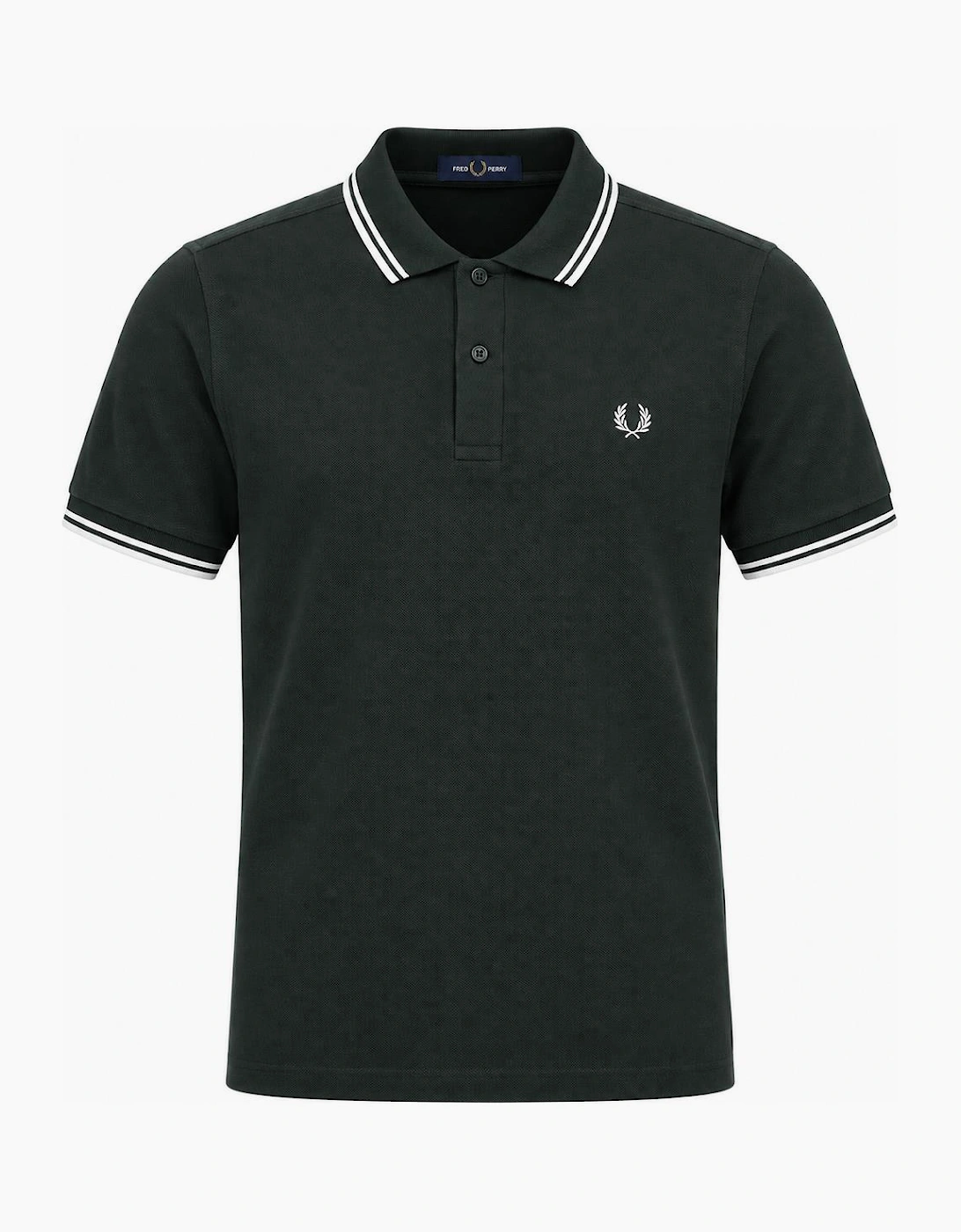 Fred Perry Twin Tipped Polo Shirt Night Green/Snow White