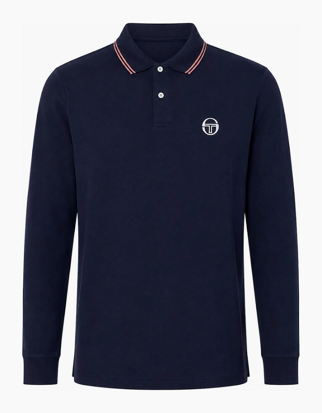 Sergio Tacchini Long Sleeve 020 Polo Shirt Maritime Blue/Light Mahogany