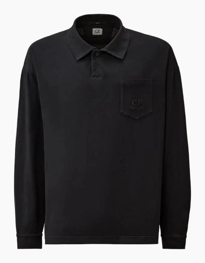 Long Sleeve Pocket Logo Jersey Polo