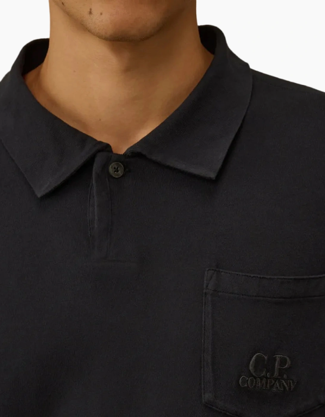 Long Sleeve Pocket Logo Jersey Polo