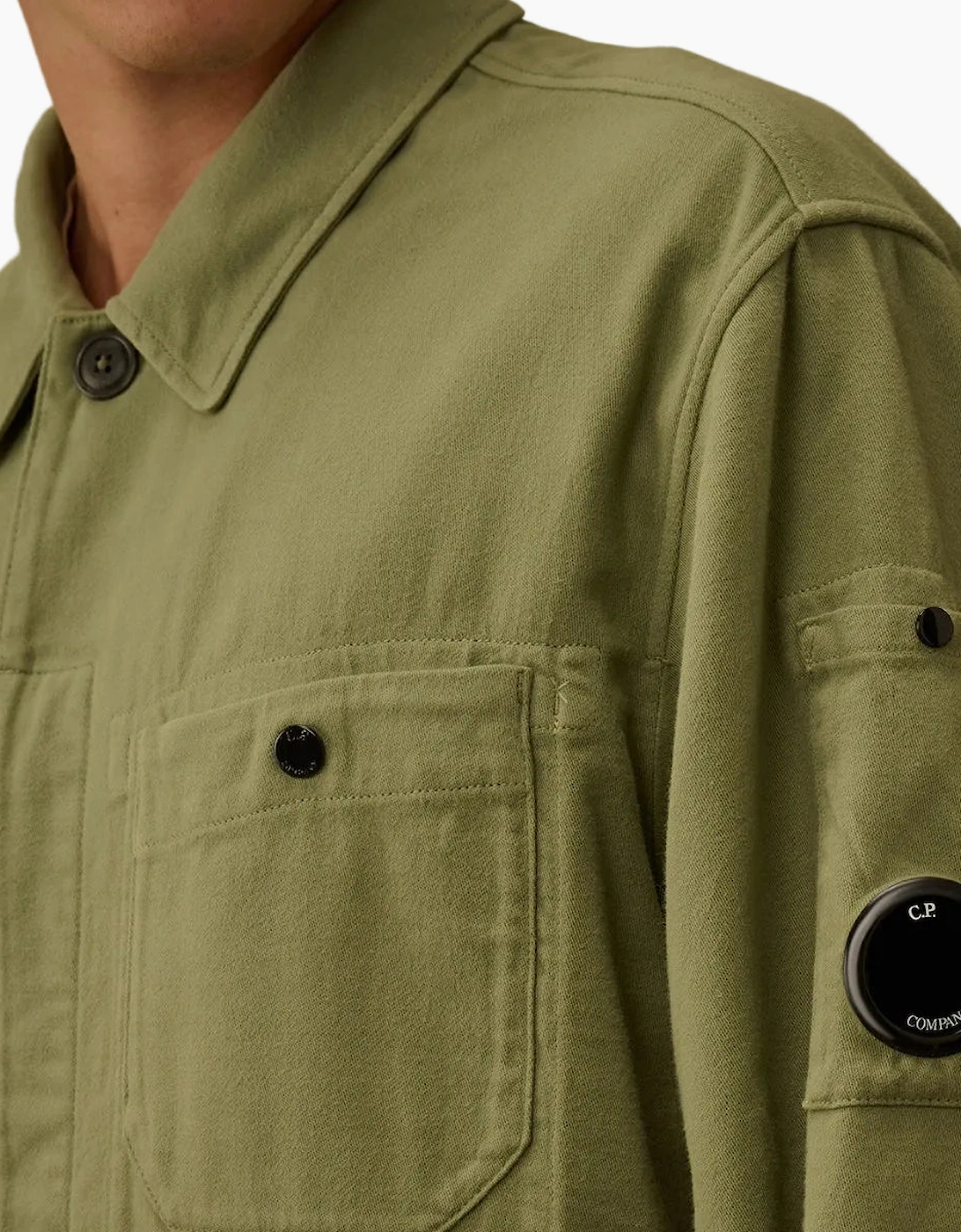 Armoured Stretch Satin Lens Overshirt