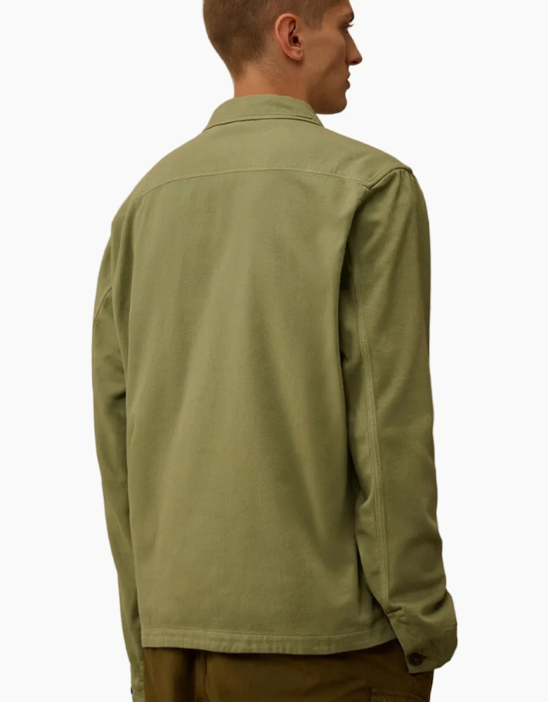 Armoured Stretch Satin Lens Overshirt
