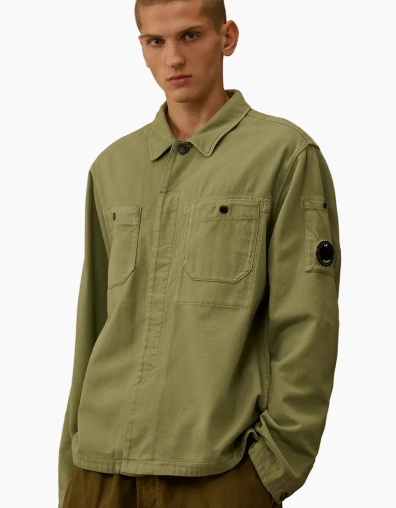 Armoured Stretch Satin Lens Overshirt