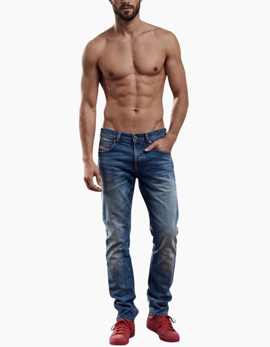DIESEL BUSTER Mens Denim Jeans Regular Slim Pant
