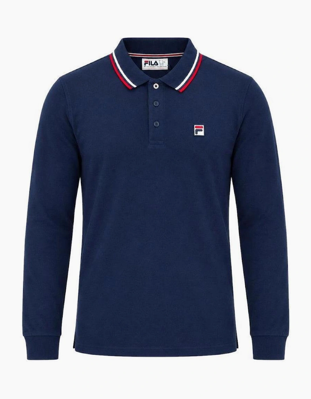 Fila Monte Tipped Collar Polo Shirt Fila Navy/Fila Red/White