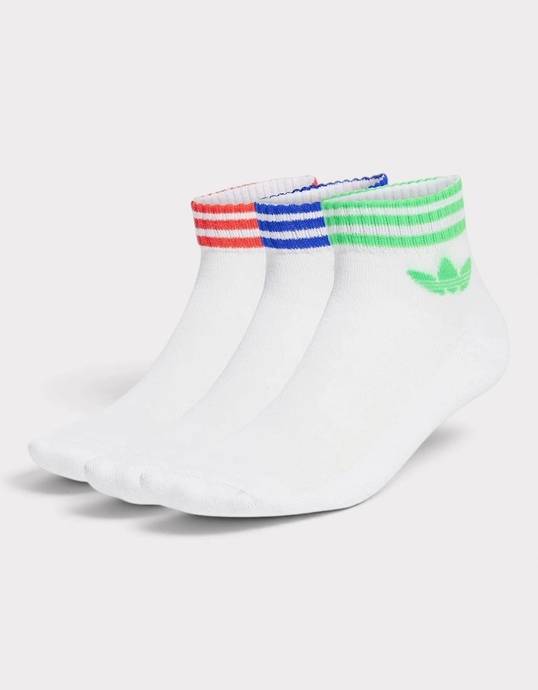 3-Stripes Ankle Socks 3 Pairs White