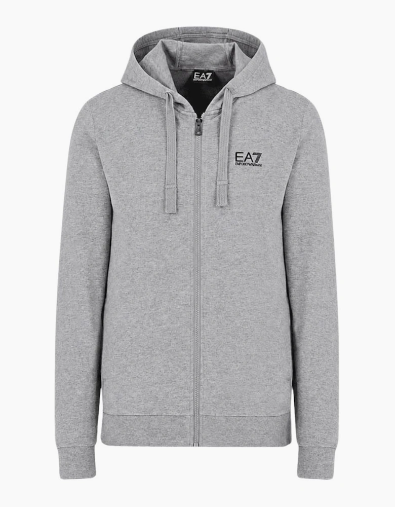 Core ID Zip Up Grey Cotton Hoodie