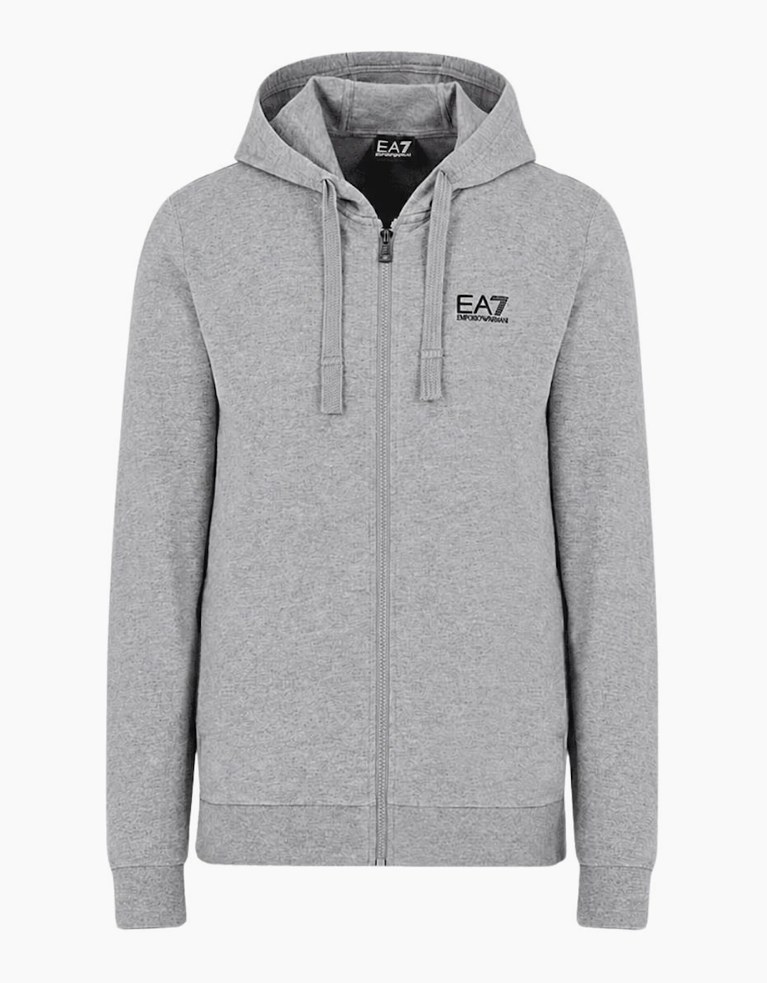 Core ID Zip Up Grey Cotton Hoodie
