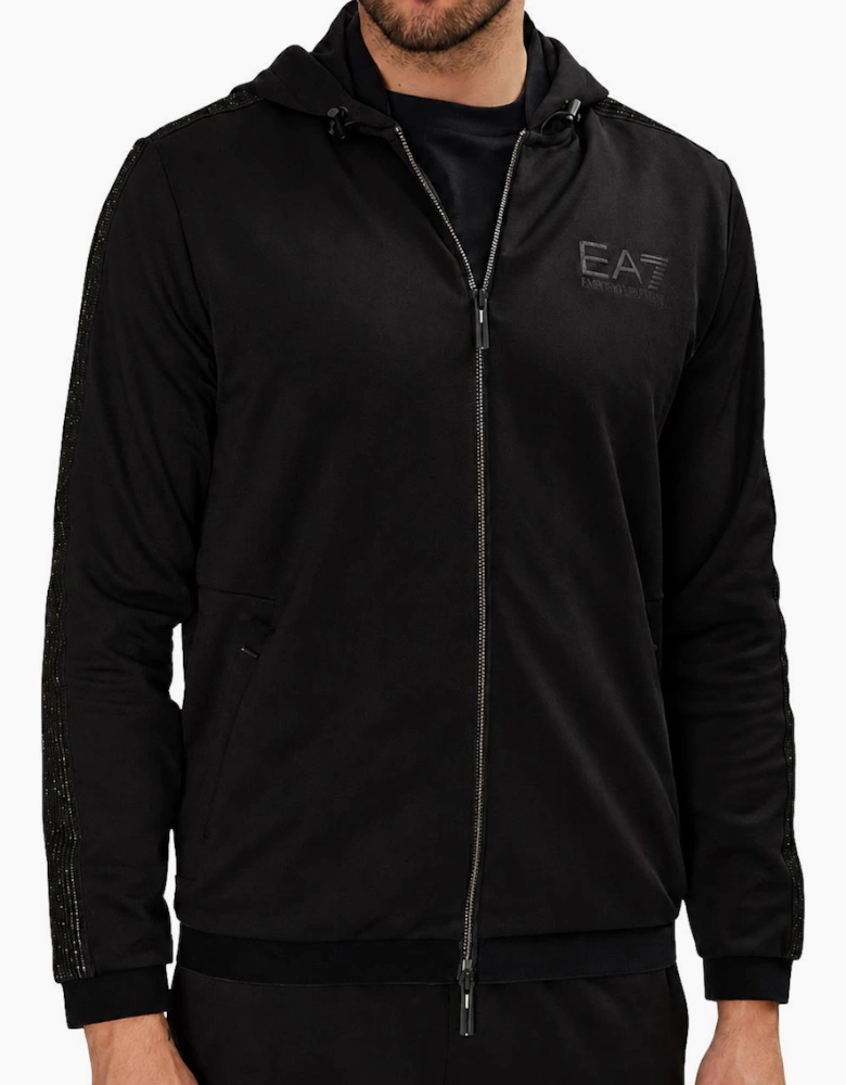 Gold Edition Taped Black Zip Hoodie