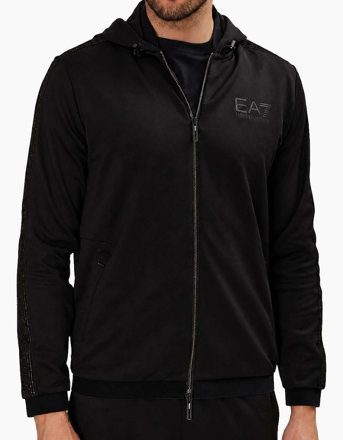 Gold Edition Taped Black Zip Hoodie