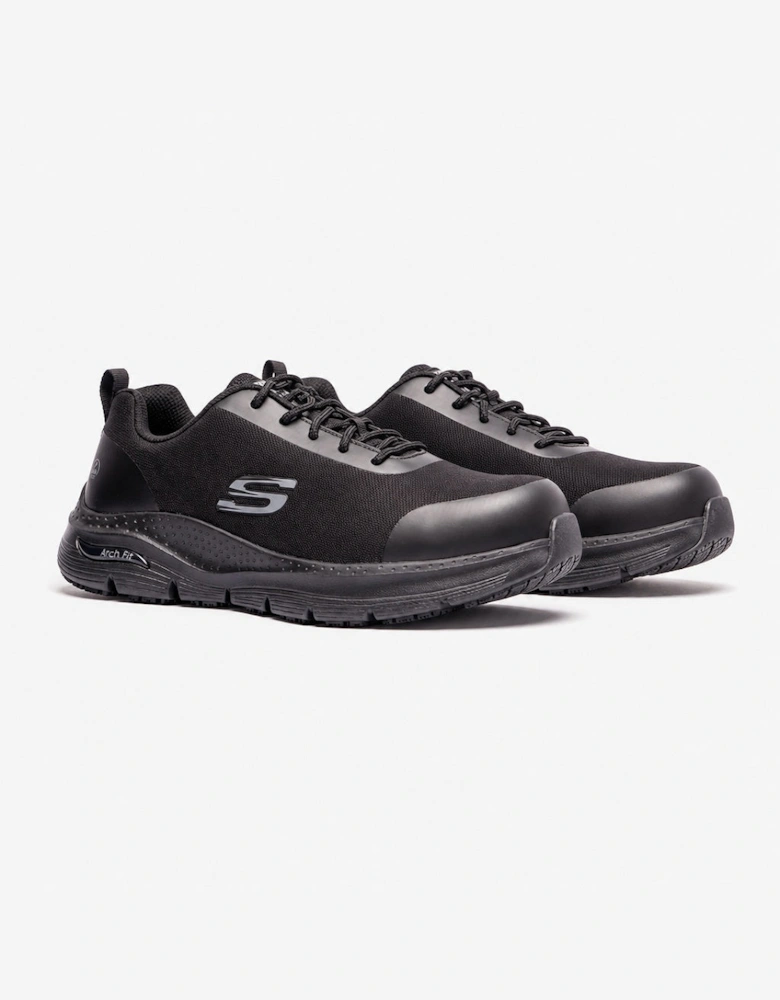 Skechers Work 200086EC Arch Fit SR - Ringstap Mens Steel Toe ESD Safety Trainers Black