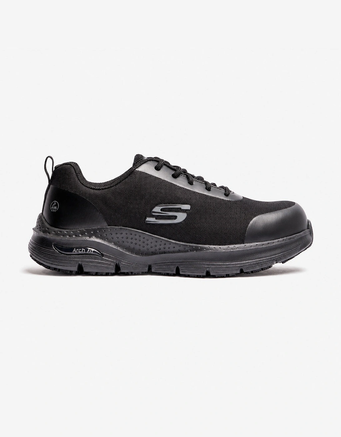 Skechers Work 200086EC Arch Fit SR - Ringstap Mens Steel Toe ESD Safety Trainers Black