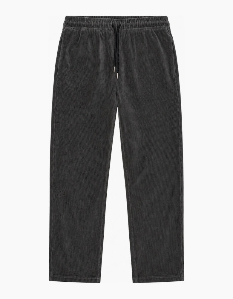 MONCLER CORDUROY STRAIGHT LEG PANTS DARK GREY