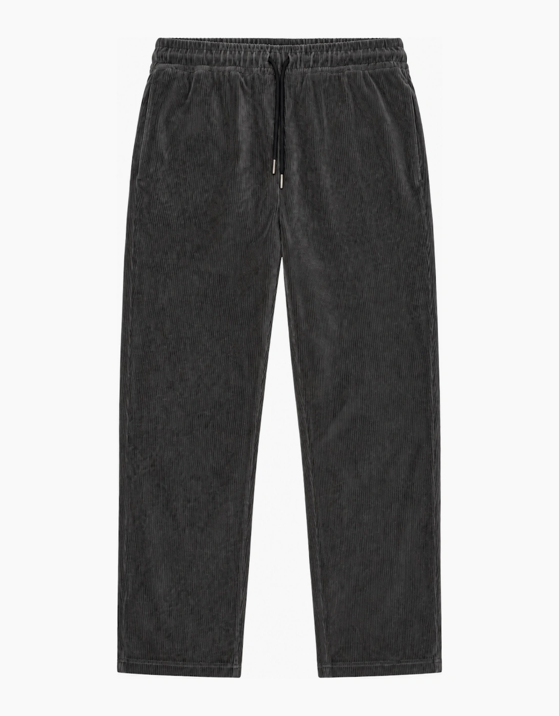 MONCLER CORDUROY STRAIGHT LEG PANTS DARK GREY