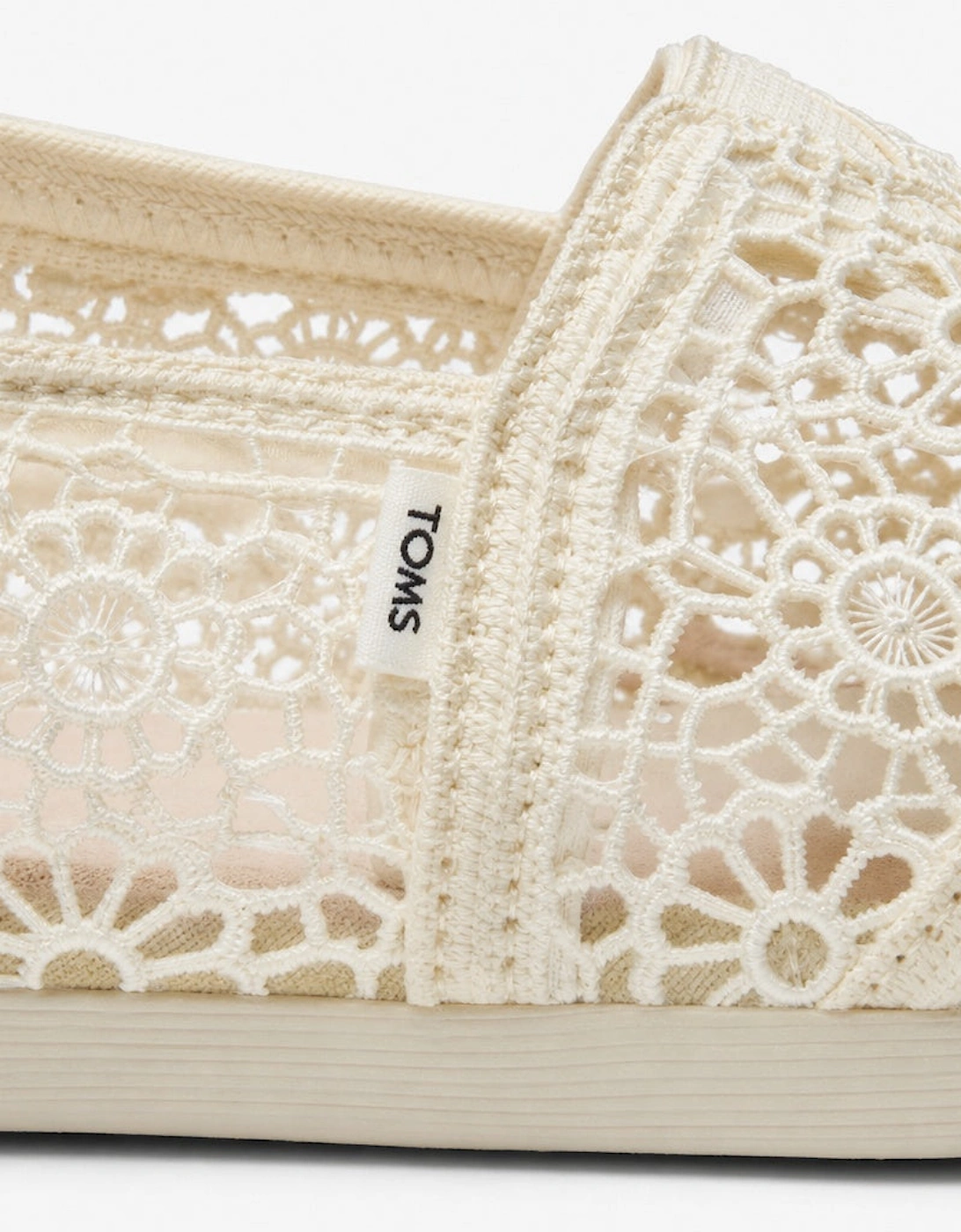 ALPARGATA Womens Crochet Espadrille Natural