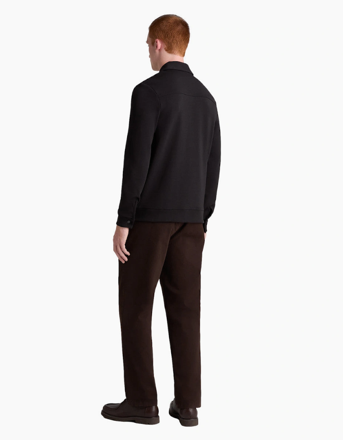 Remus Uomo Jersey Zip Through Overshirt 00 Black