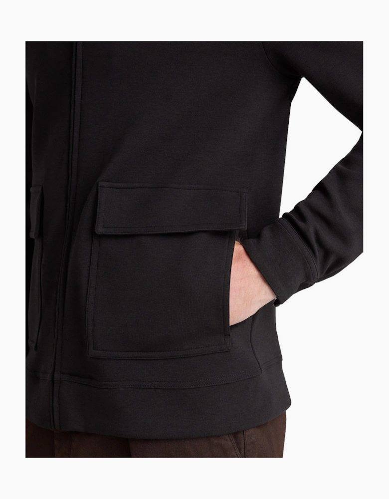Remus Uomo Jersey Zip Through Overshirt 00 Black