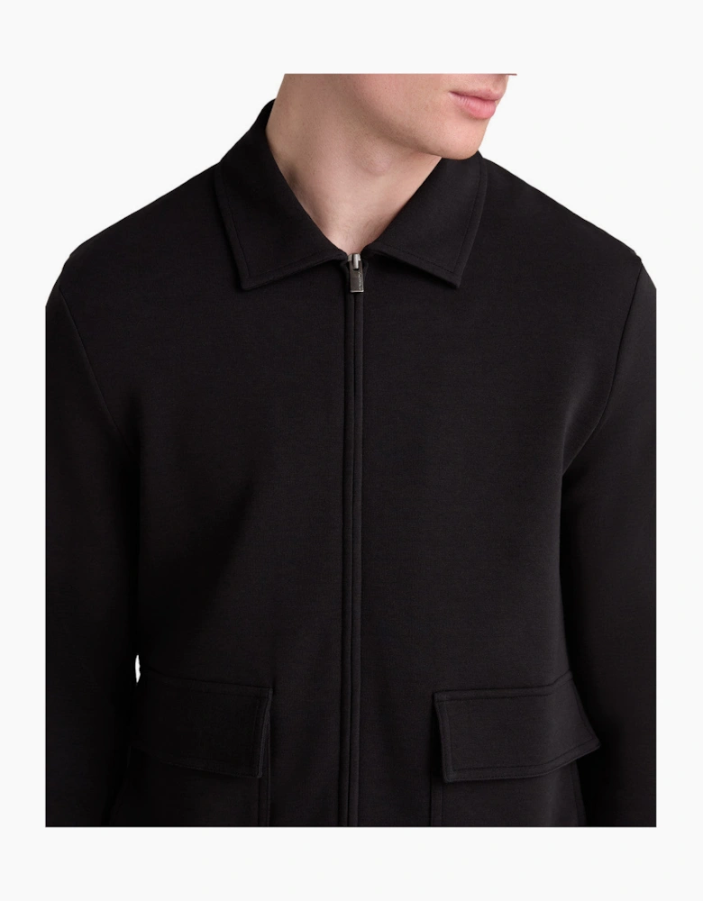 Remus Uomo Jersey Zip Through Overshirt 00 Black
