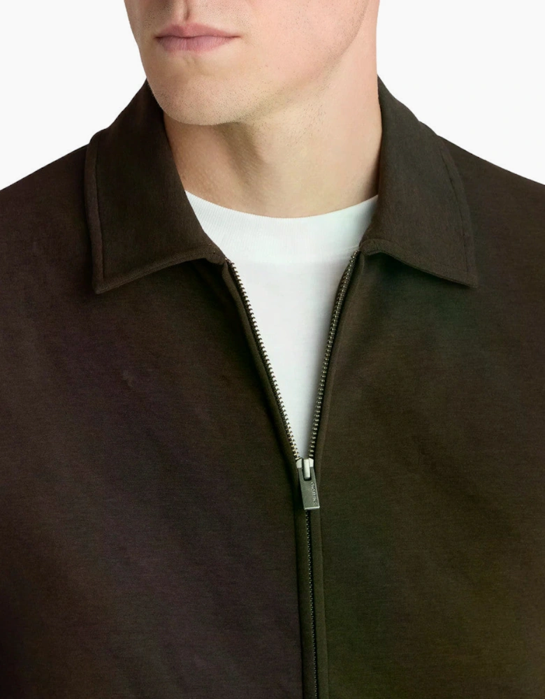 Remus Uomo Jersey Zip Through Overshirt 49 Brown