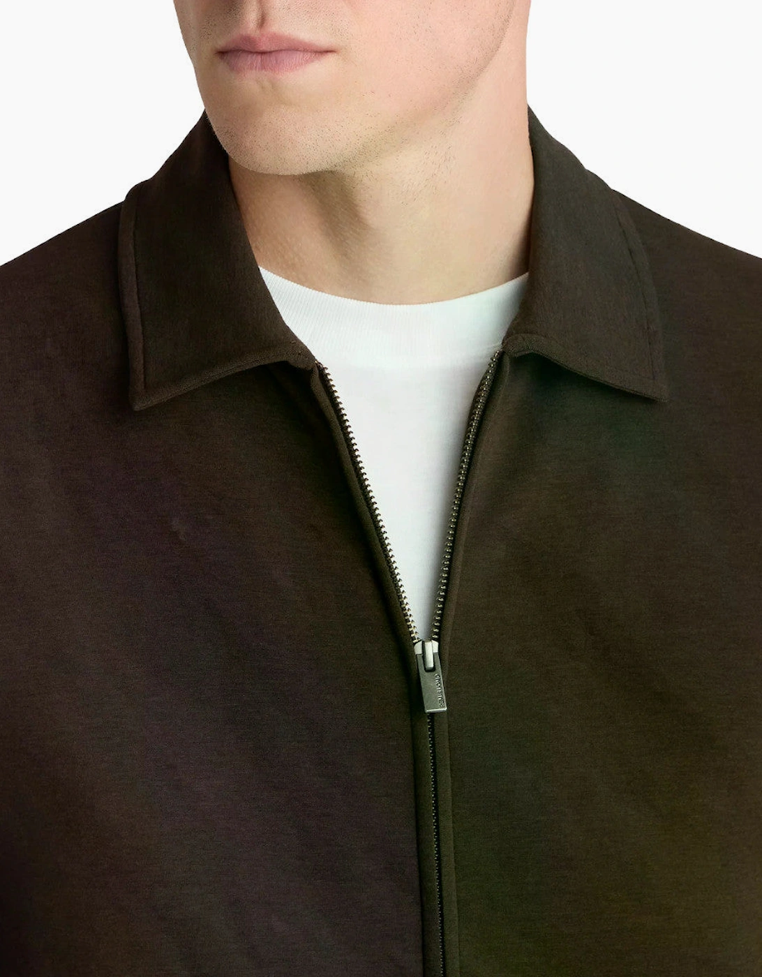 Remus Uomo Jersey Zip Through Overshirt 49 Brown