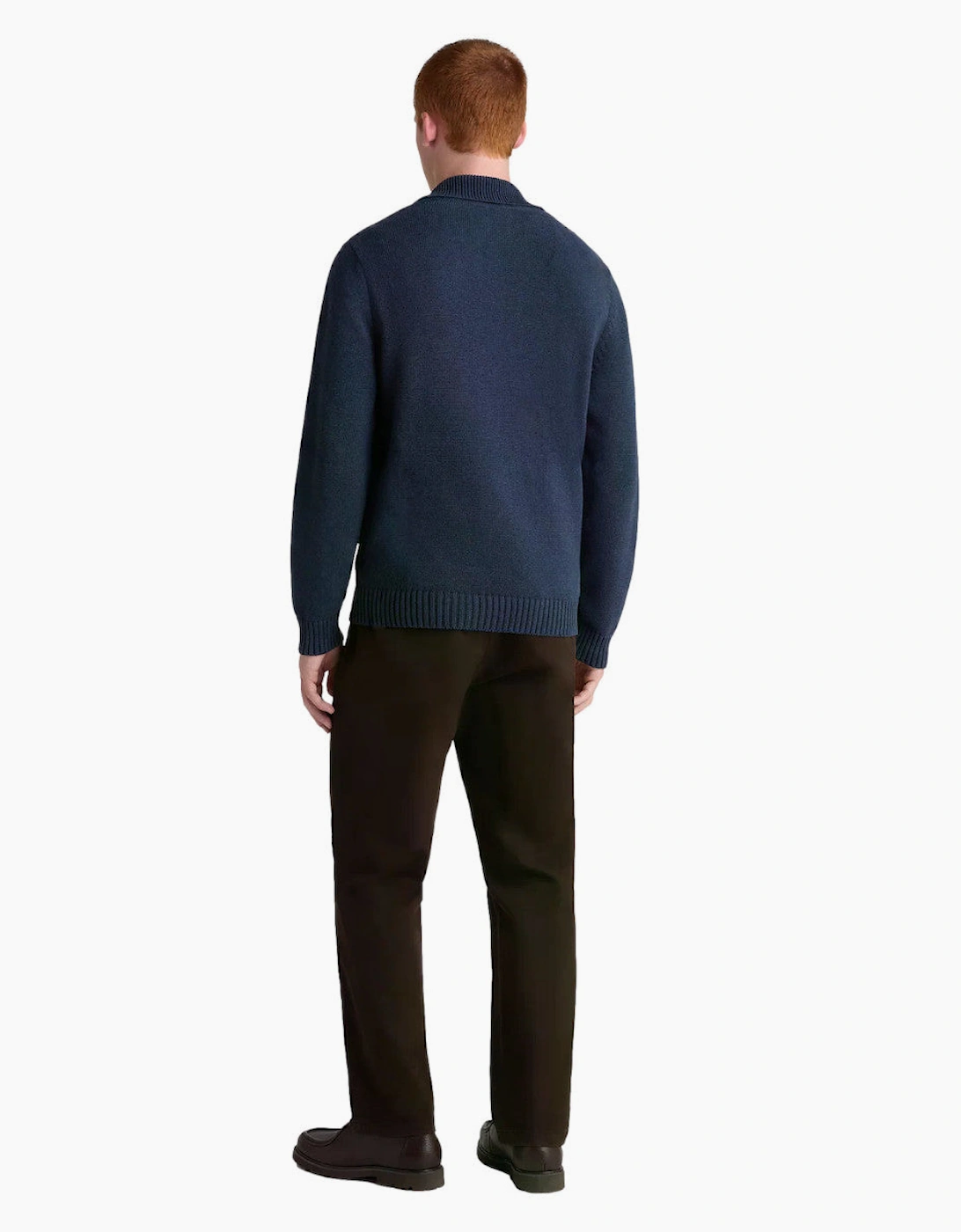 Remus Uomo Chunky Open Collar sweater 28 Navy