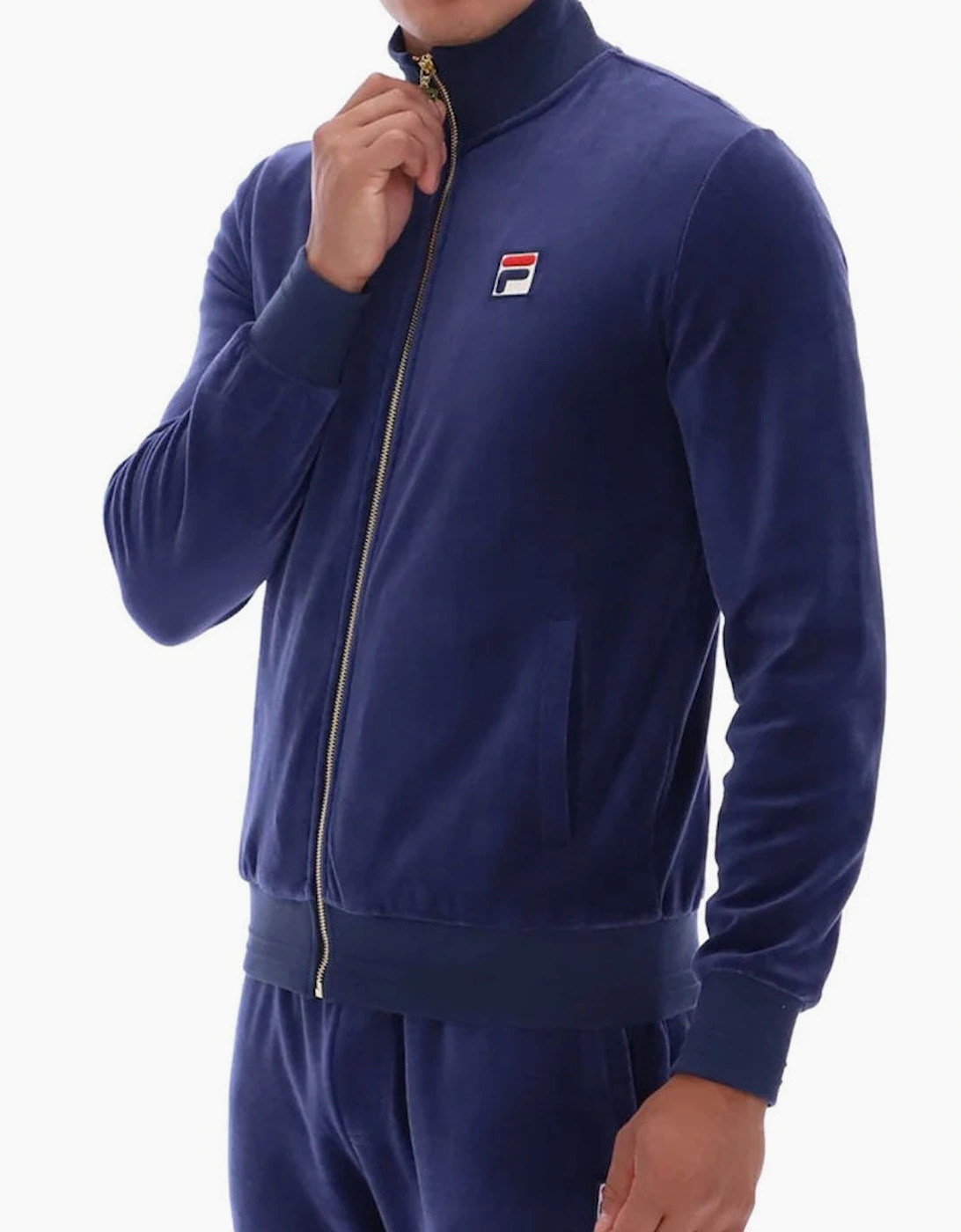 Fila Vintage Nero 2 Velour Track Jacket - Fila Navy