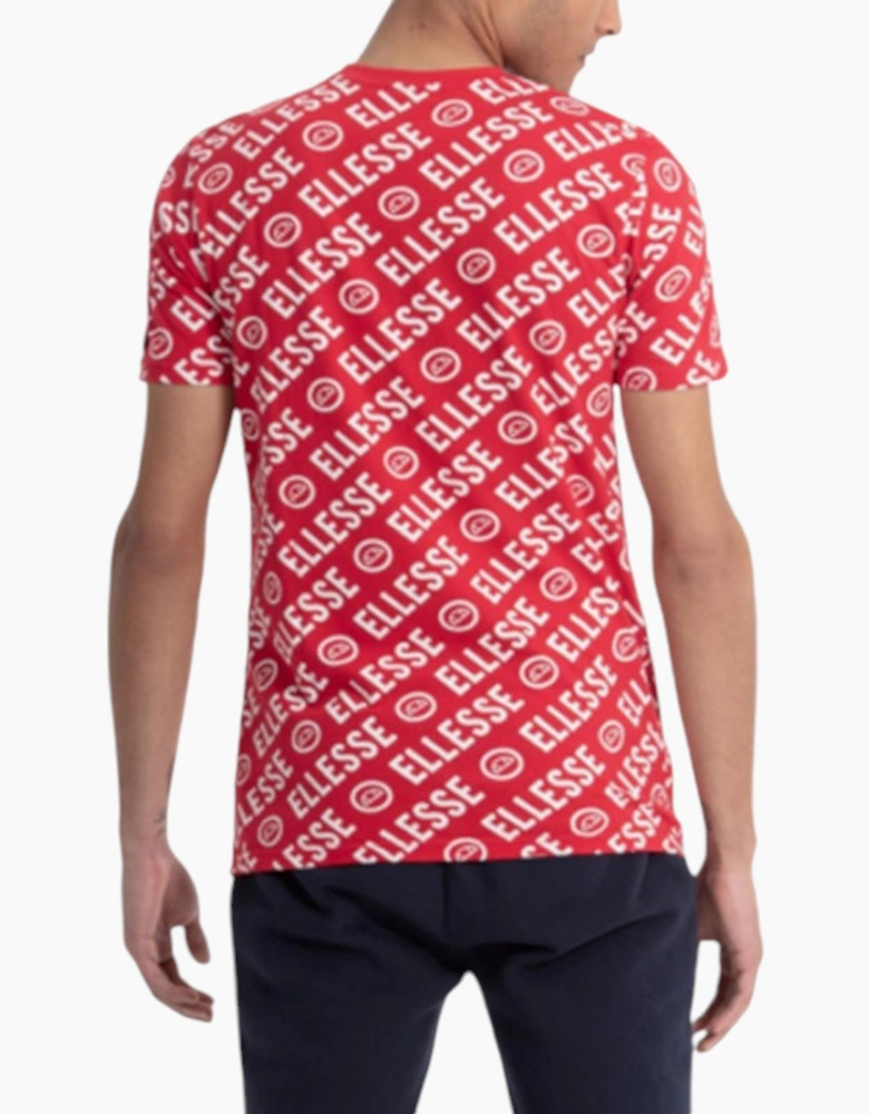 ELLESSE RODI SHA06435 Mens T-Shirt Crew Neck Short Sleeve Casual Summer Red Tee
