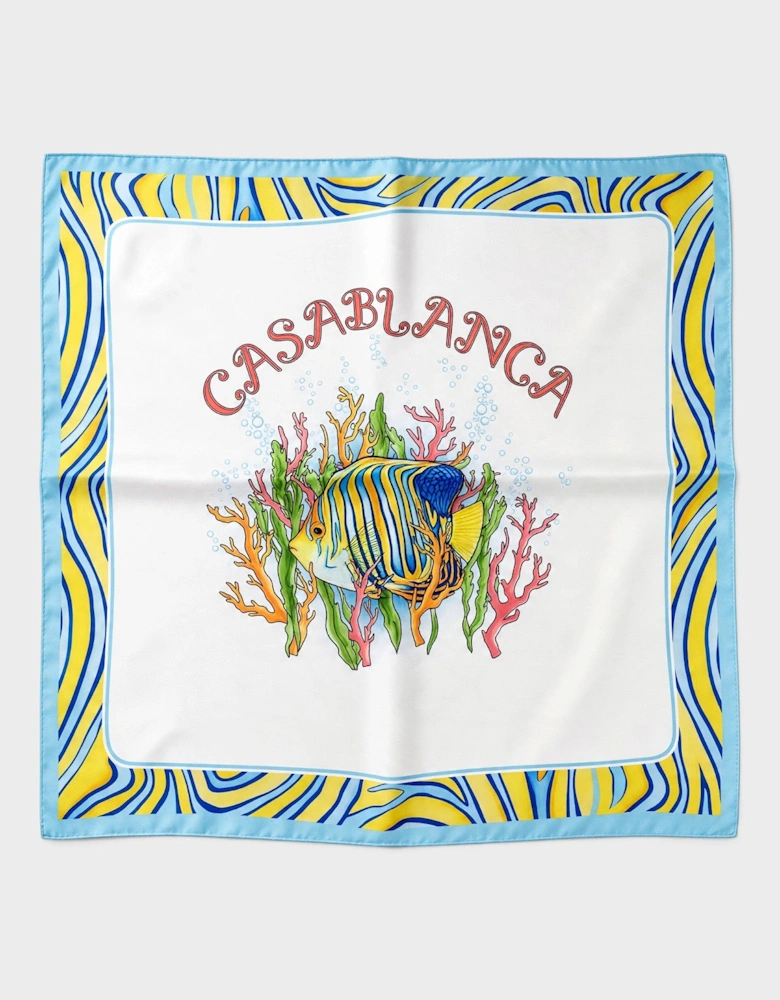 Small Silk Twill Scarf Aquatique