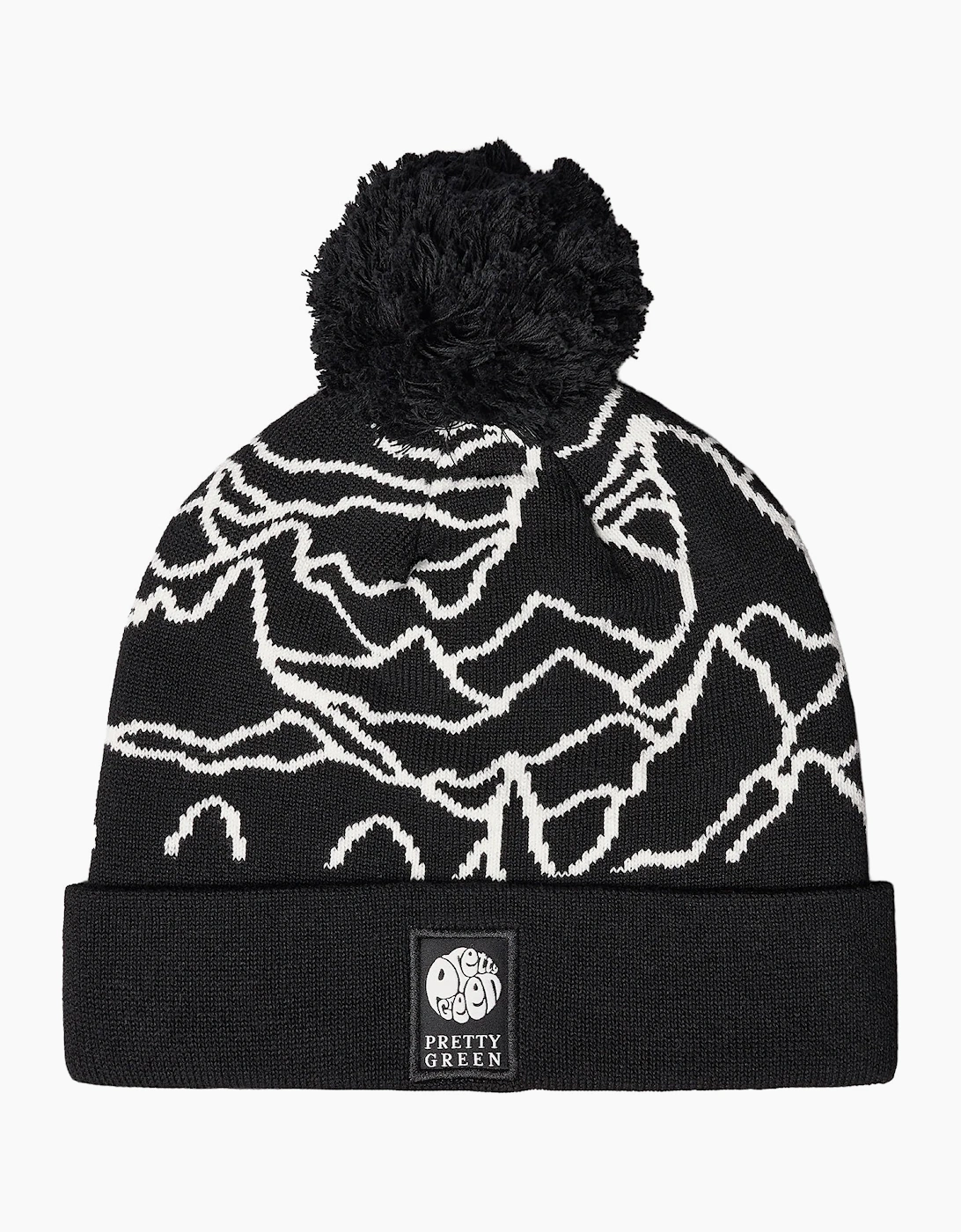 Pretty Green Pulsar Bobble Hat BLACK