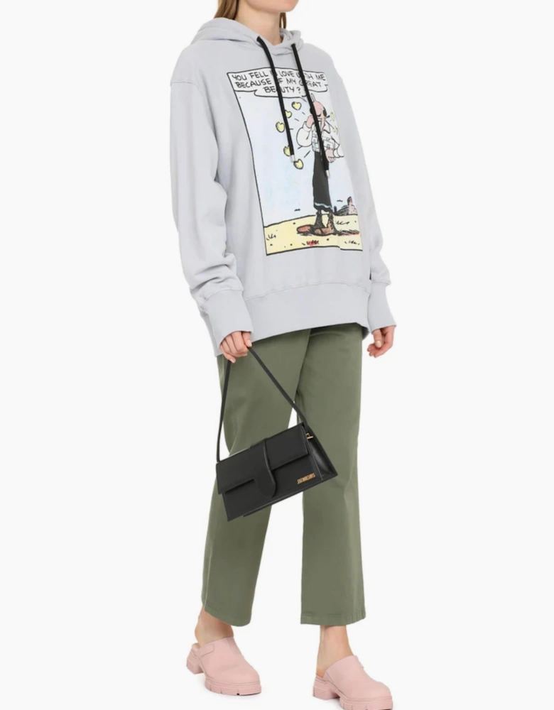 MONCLER GENIUS X OLIVE OYL OVERSIZED GRAPHIC HOODIE PALE BLUE