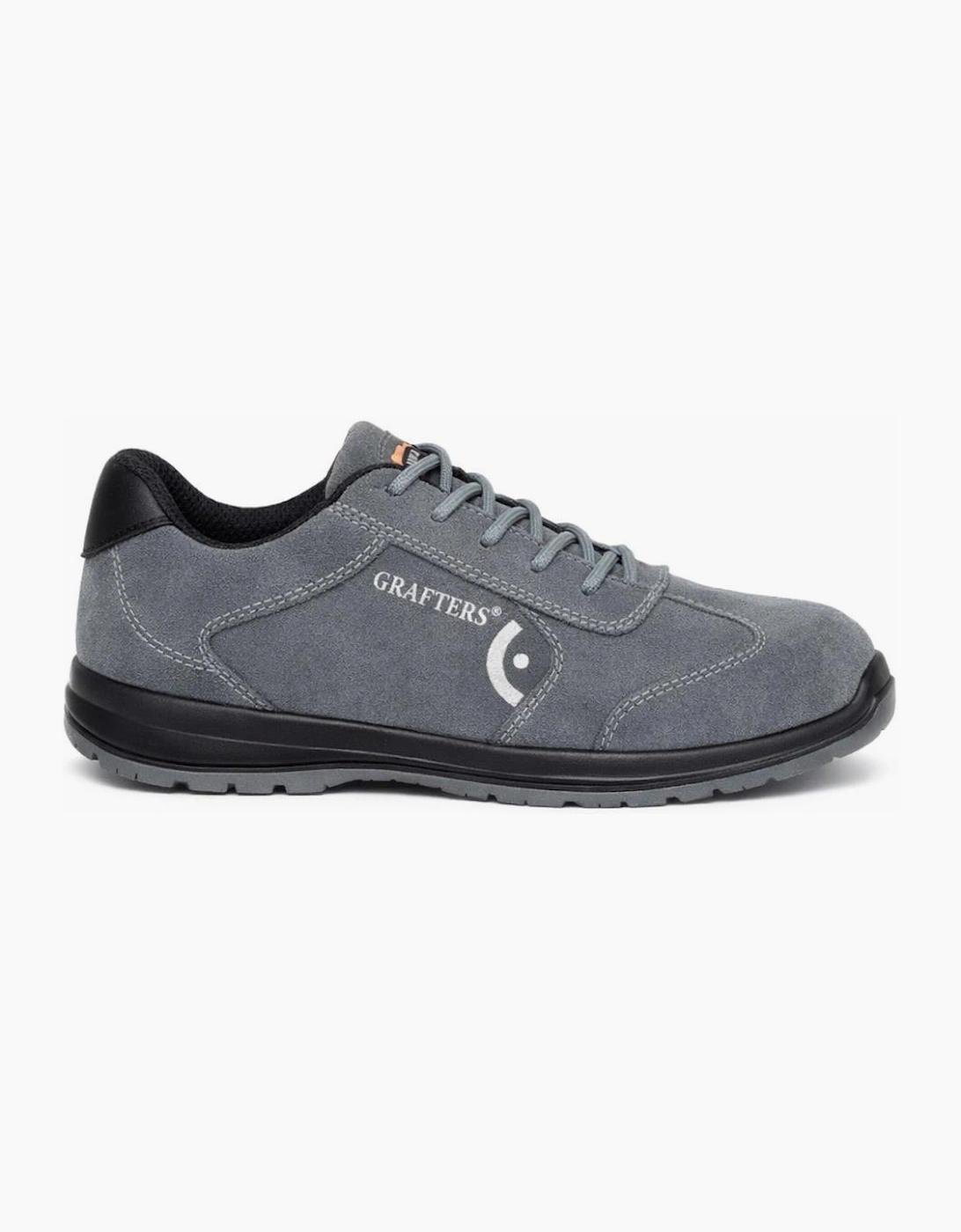 Grafters BOBBY Unisex Suede Steel Toe Safety Trainers Grey
