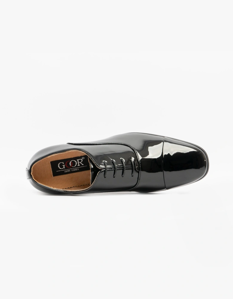 Goor DESMOND Mens Oxford Dress Shoes Black Patent