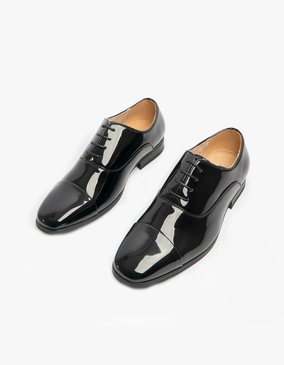 Goor DESMOND Mens Oxford Dress Shoes Black Patent