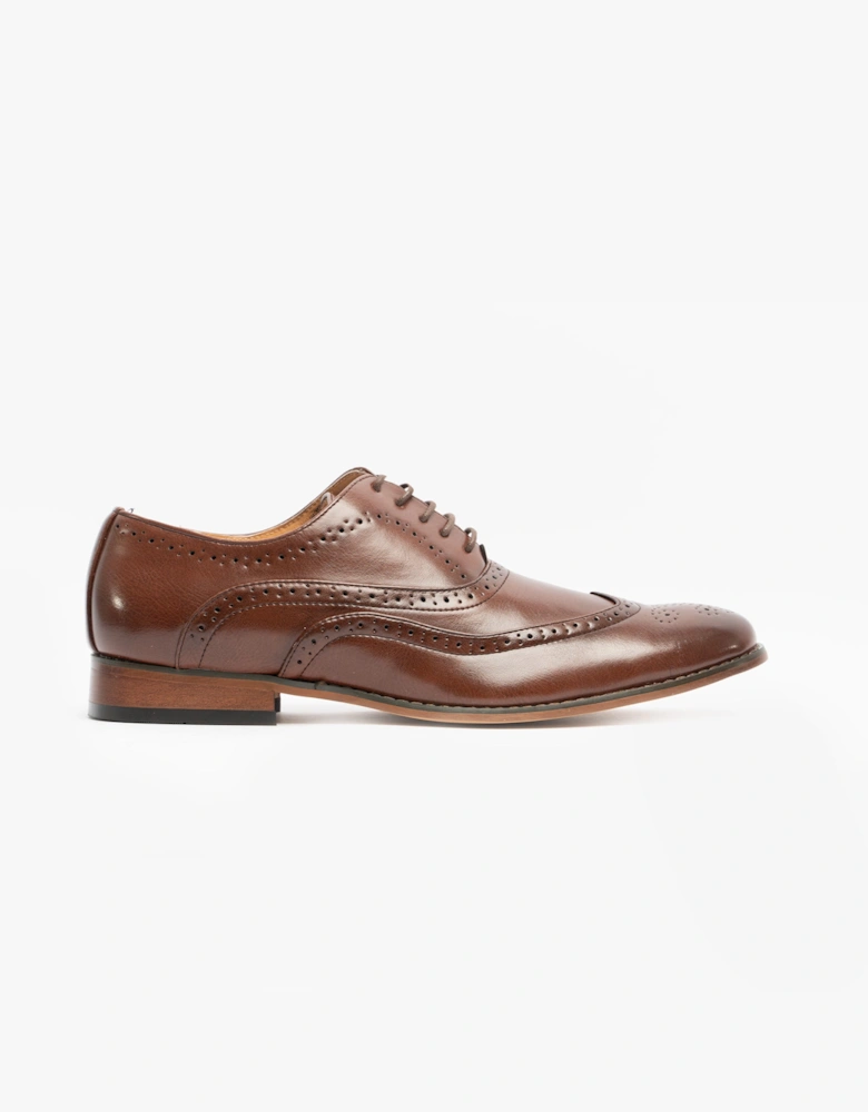 Goor TOMMY Mens Brogue Oxford Shoes Brown