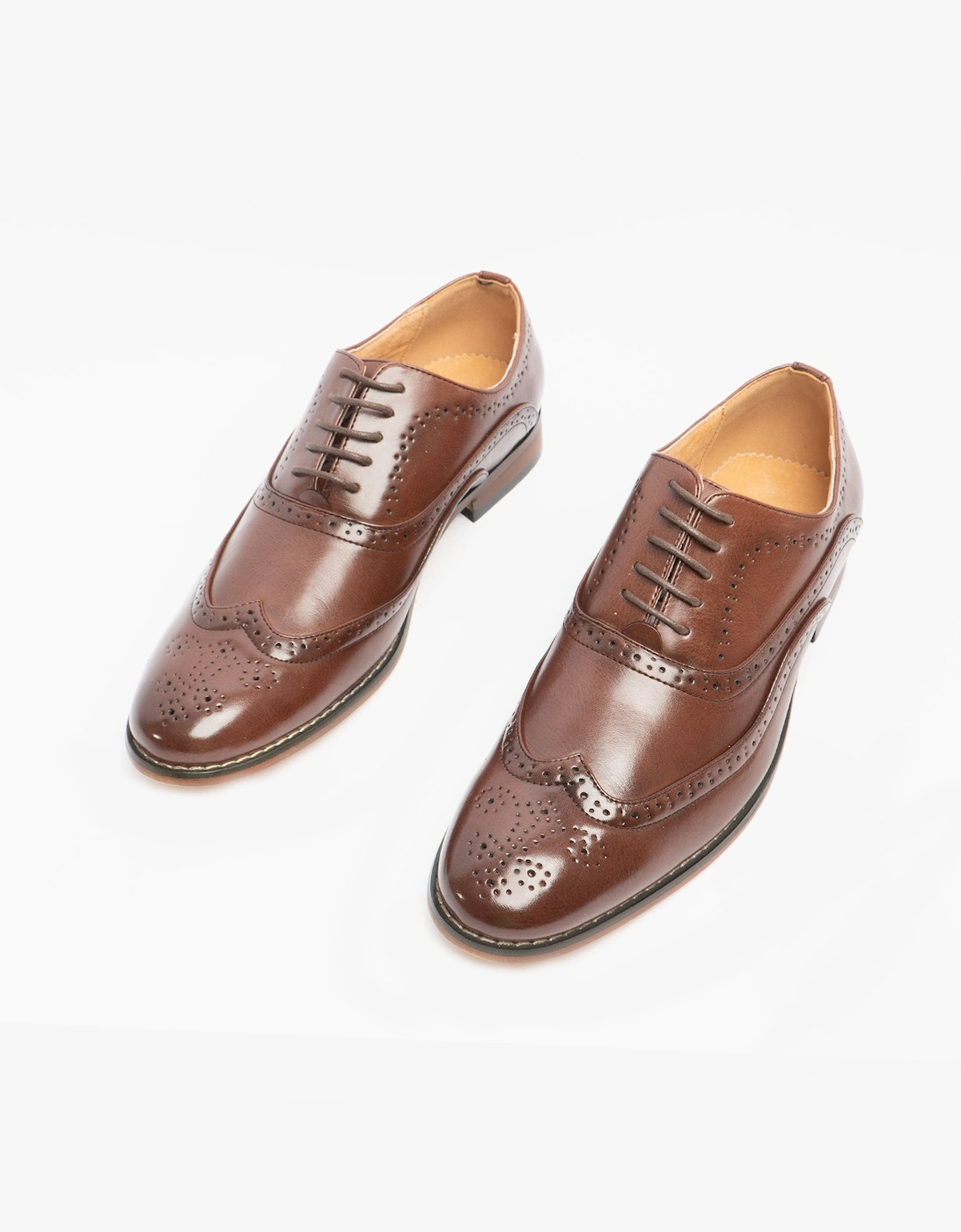 Goor TOMMY Mens Brogue Oxford Shoes Brown