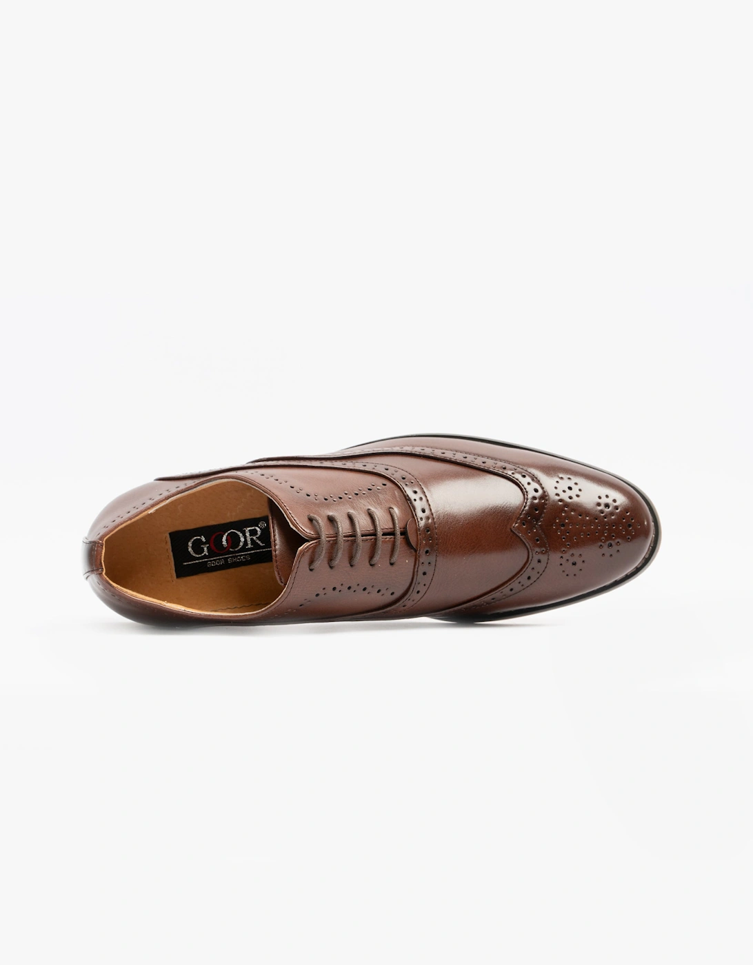 Goor TOMMY Mens Brogue Oxford Shoes Brown