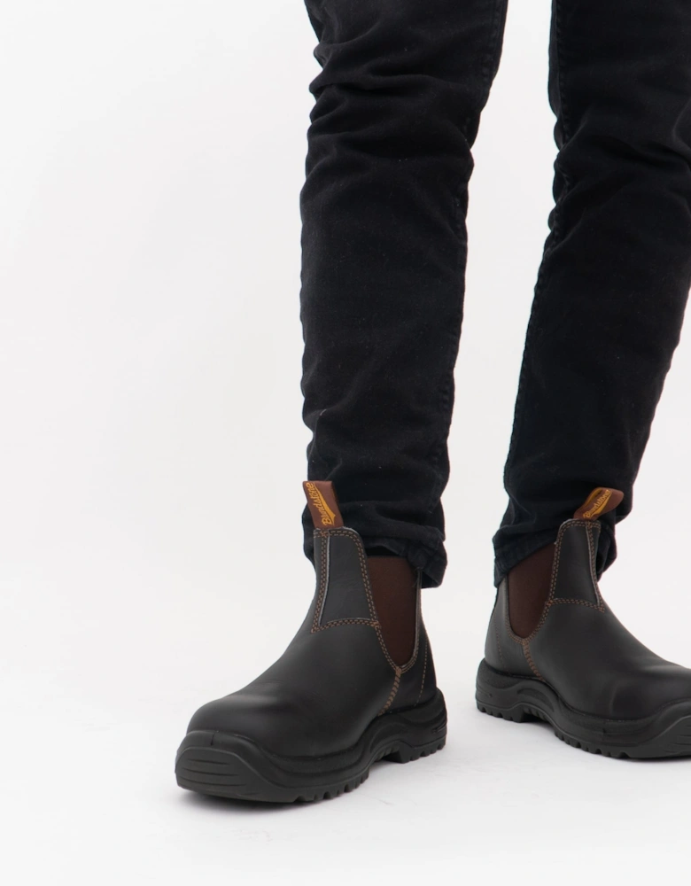 Blundstone 192 Unisex Leather Dealer Safety Boots Stout Brown