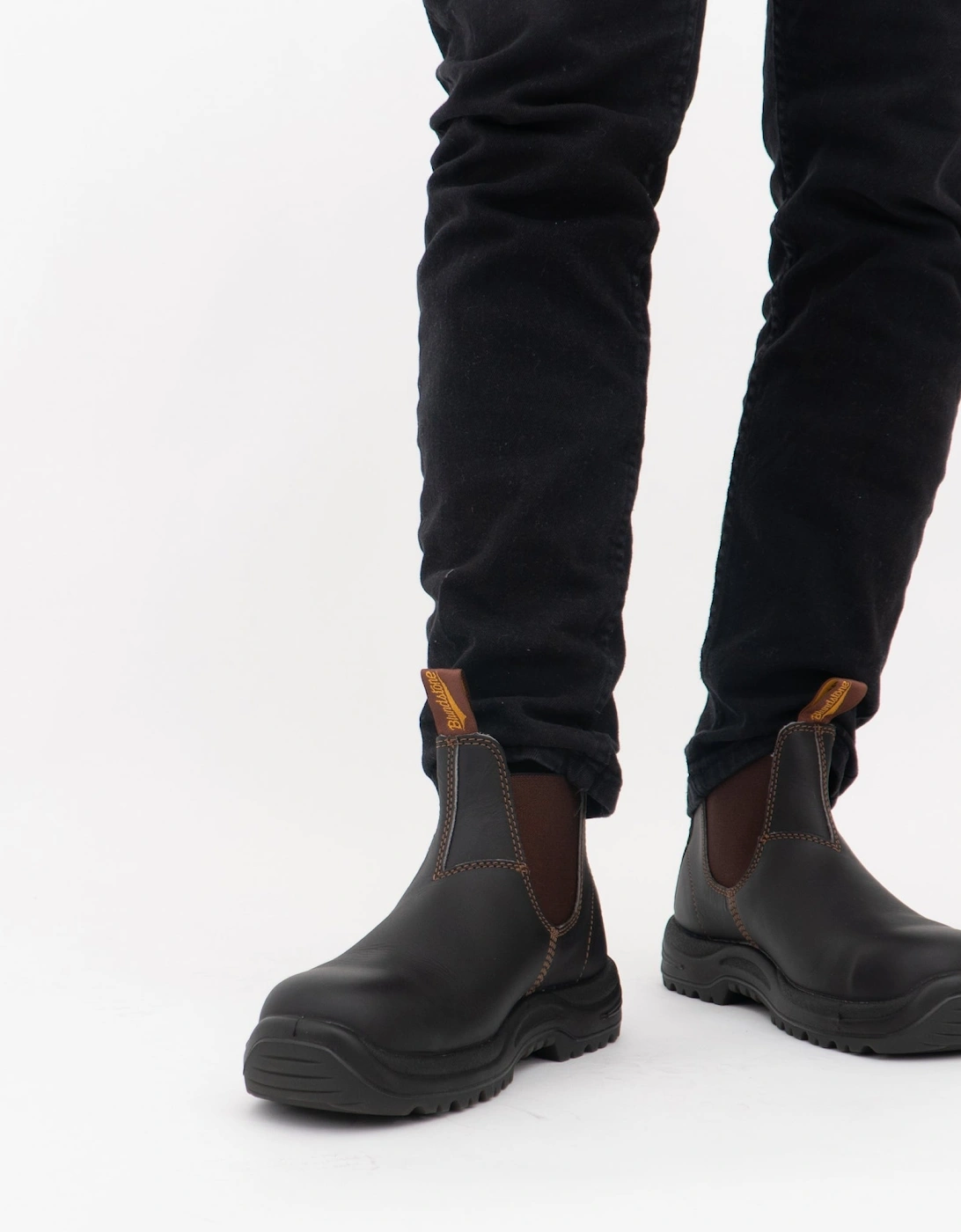 Blundstone 192 Unisex Leather Dealer Safety Boots Stout Brown