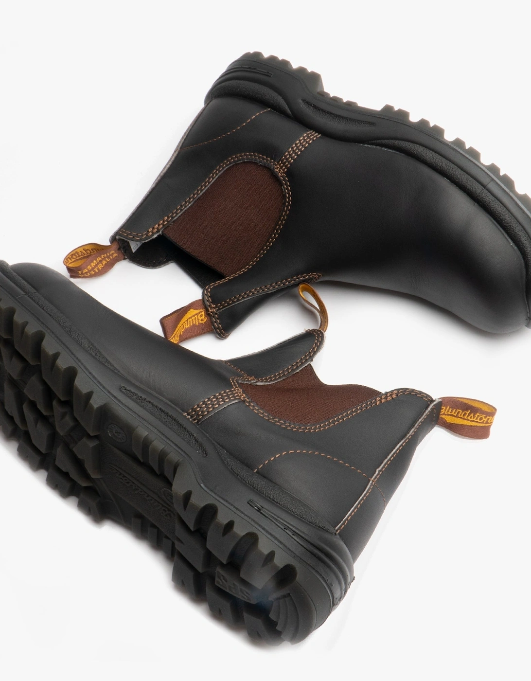 Blundstone 192 Unisex Leather Dealer Safety Boots Stout Brown