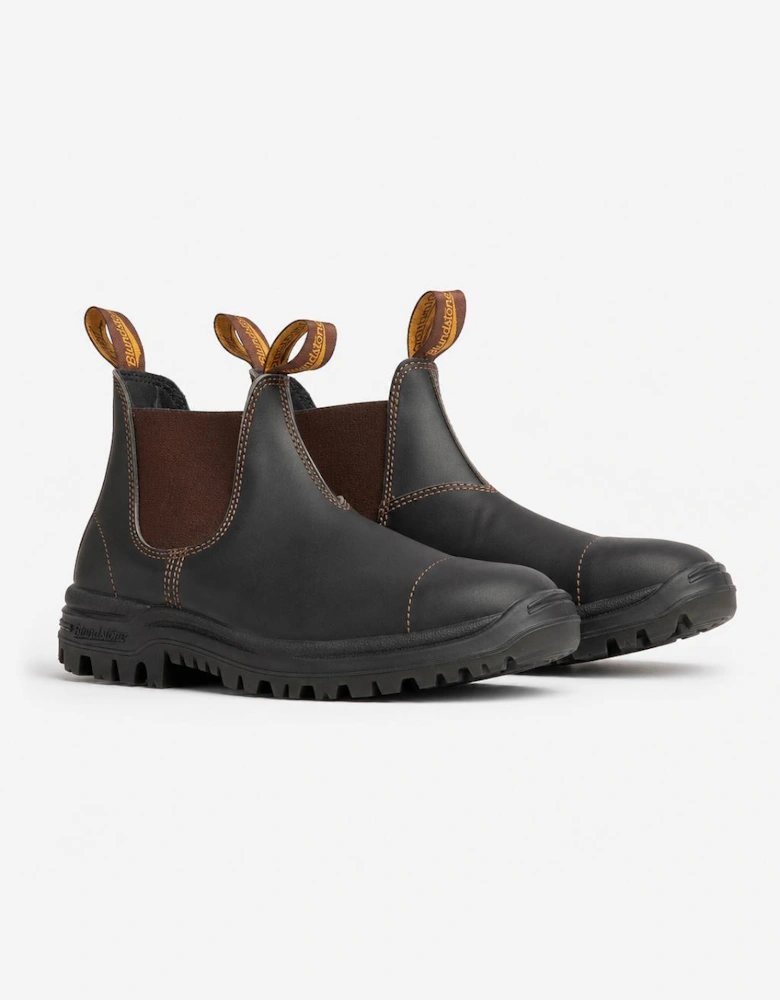 Blundstone 192 Unisex Leather Dealer Safety Boots Stout Brown
