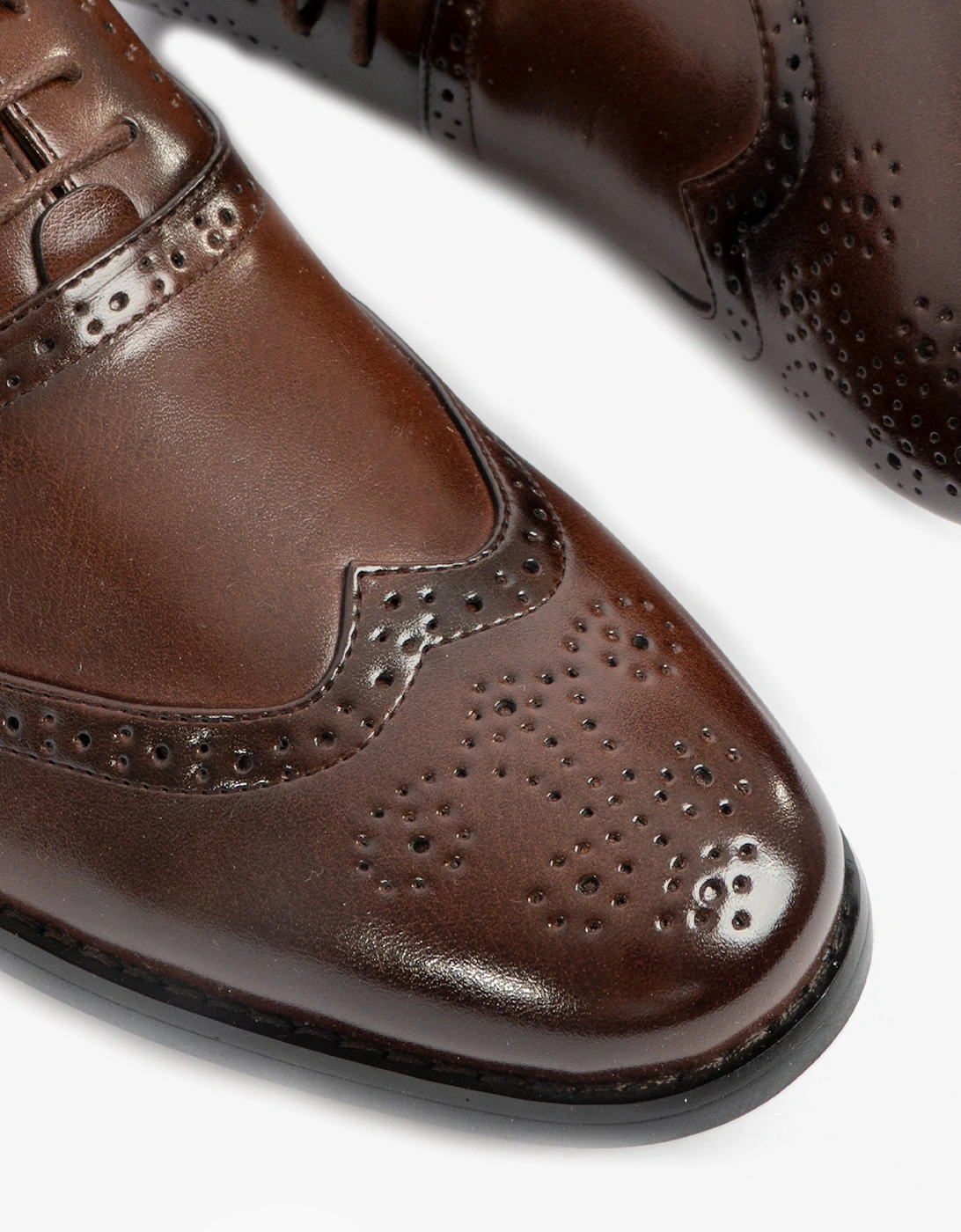 Goor GEORGE Mens Brogue Oxford Shoes Brown