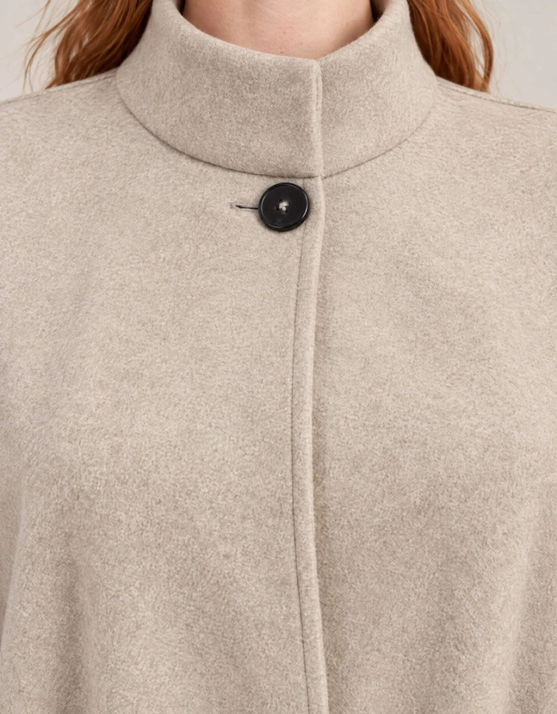 Grey Belted Wrap Cape