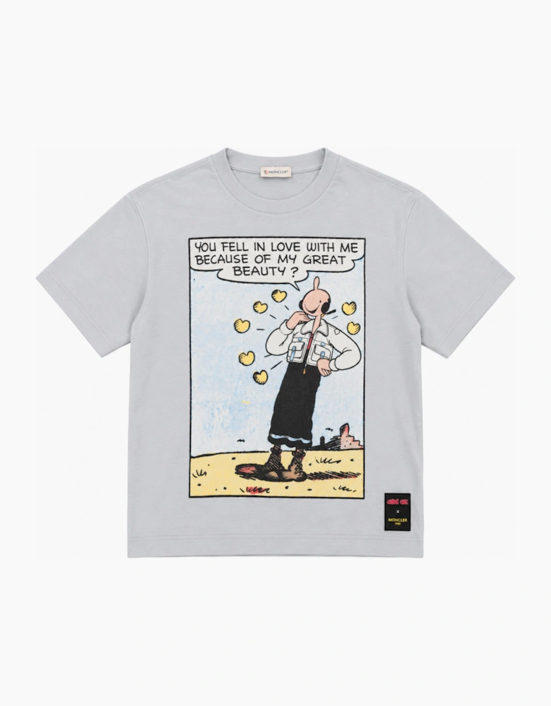 MONCLER GENIUS X OLIVE OYL OVERSIZED TEE PALE BLUE