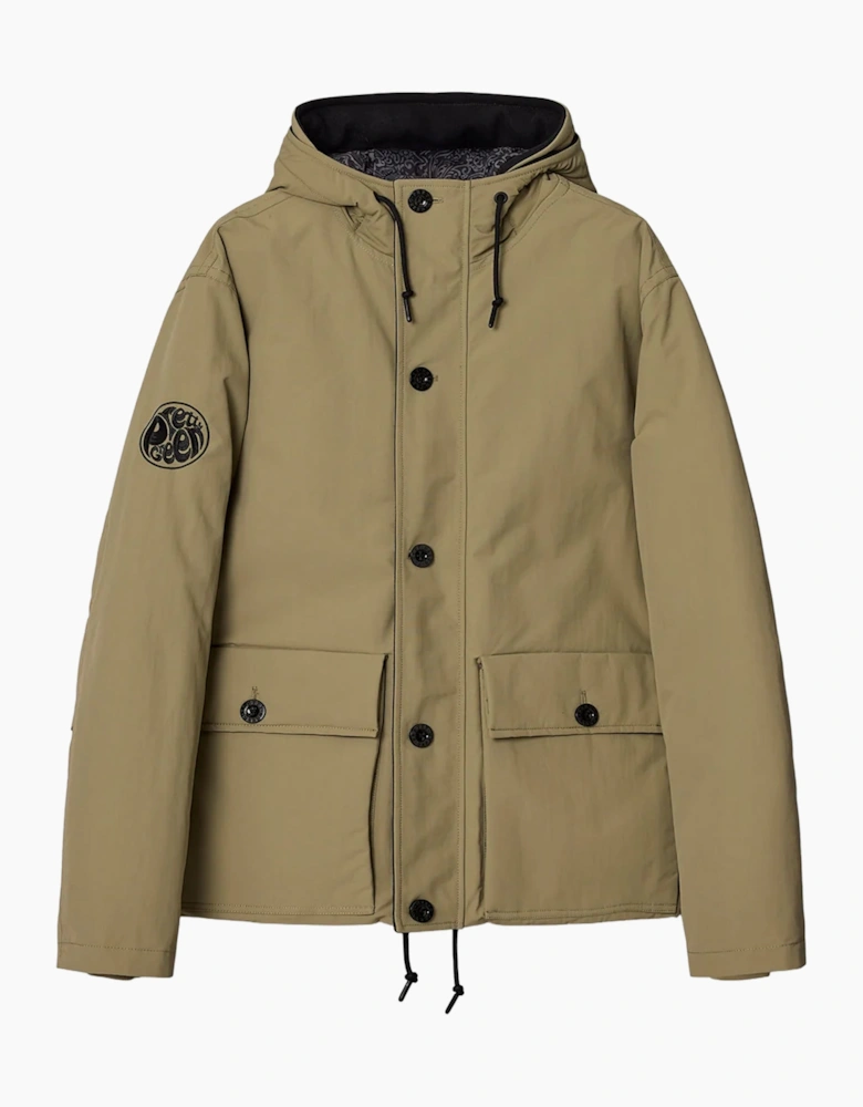 Pretty Green Coldwave Short Parka Jacket KHAKI
