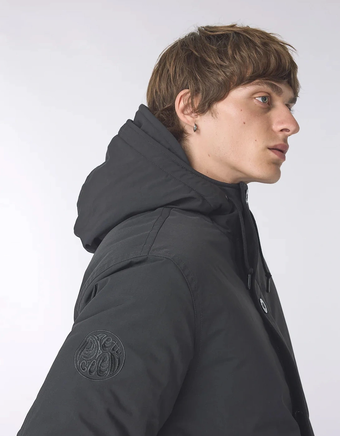 Pretty Green Coldwave Short Parka Jacket BLACK