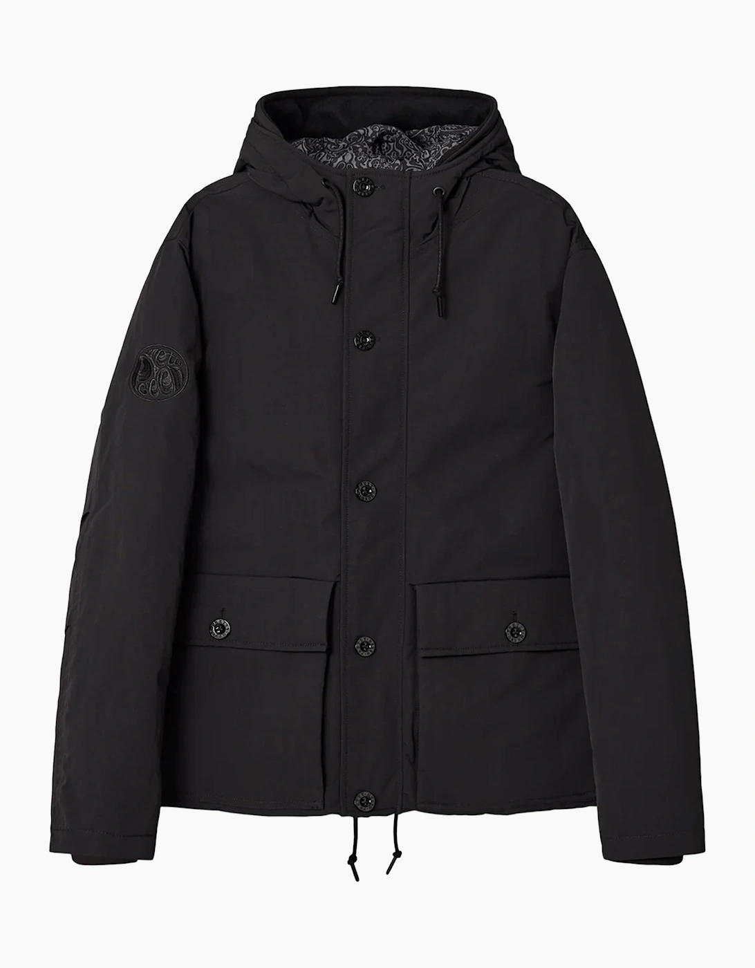 Pretty Green Coldwave Short Parka Jacket BLACK
