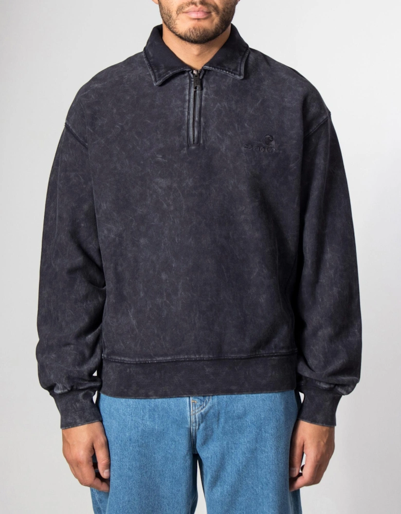 Boxy Loose Fit Lambert Polo Neck Sweatshirt
