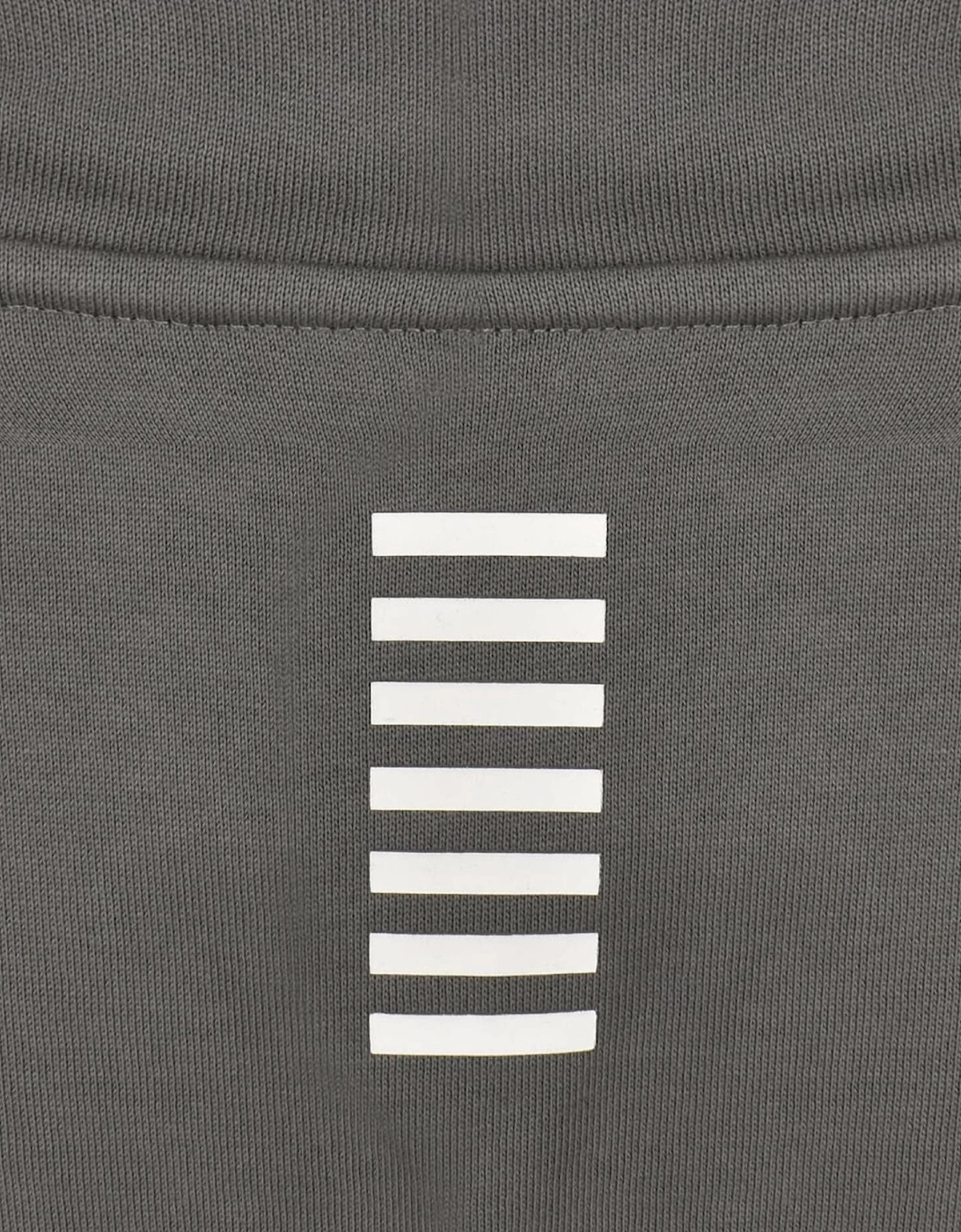 Core Logo Pewter Grey Quarter Zip Sweatshirt