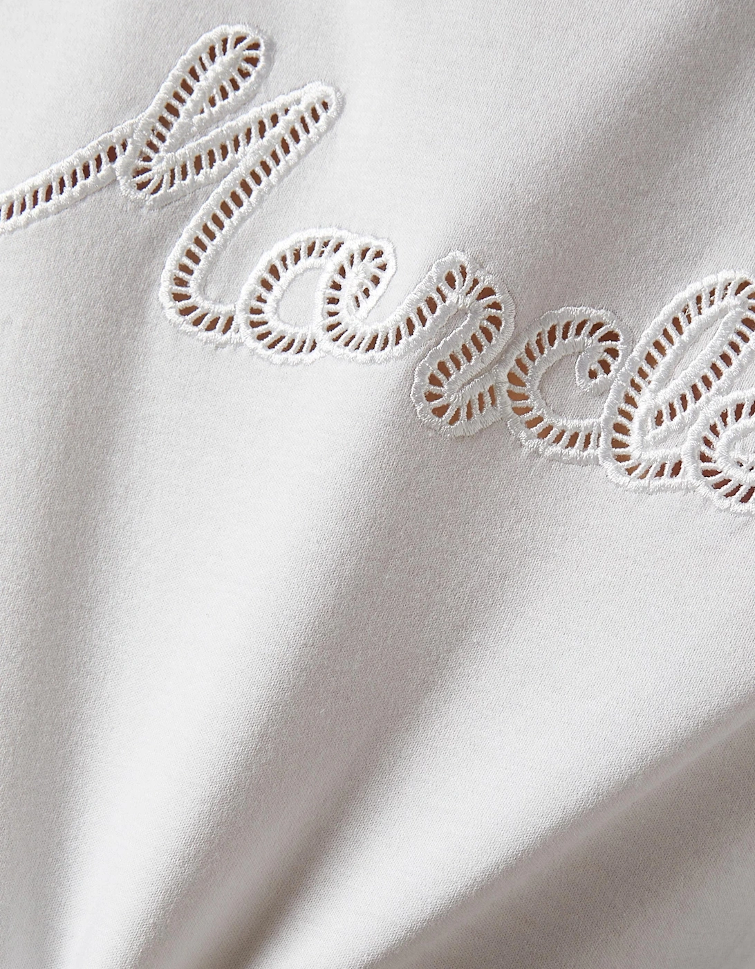 MONCLER SCRIPT THRU LOGO TEE WHITE