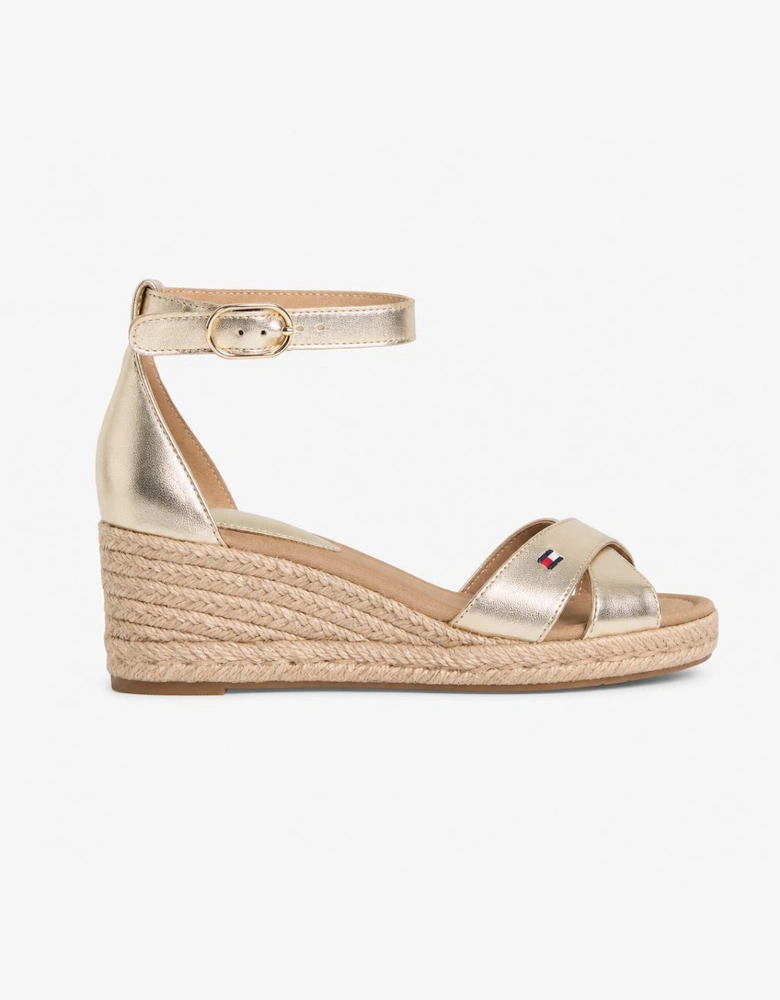 Tommy Hilfiger MID WEDGE Womens Wedge Sandals Gold